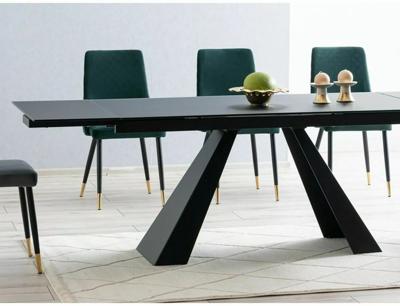 Стол Signal Стол обеденный Signal SALVADORE Ceramic 160 раскладной (черный Sahara Noir/черный мат) арт. SALVADORECC160