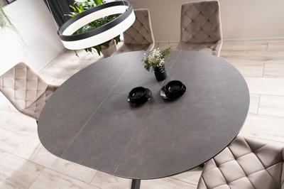 Стол Signal Стол обеденный Signal PORTO Ceramic 120 раскладной (темно-серый мрамор/черный мат) арт. PORTOCC120