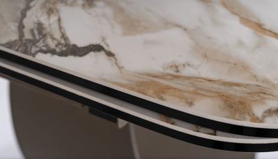 Стол Signal Стол обеденный SIGNAL INFINITY Ceramic Amber Bianco белый/коричневый 160-240/95 арт. INFINITYBBR160
