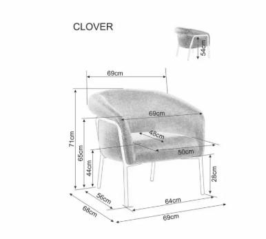 Кресло Signal Кресло SIGNAL CLOVER Brego 07 (серый/черный) арт. CLOVERBRCSZ