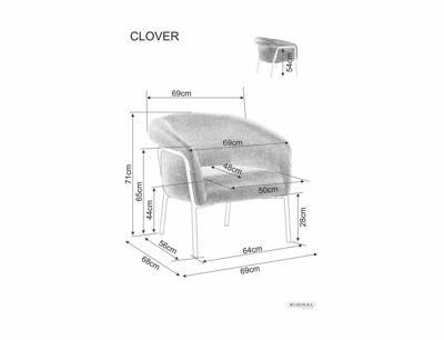 Кресло Signal Кресло SIGNAL CLOVER Brego 68 (карри/черный) арт. CLOVERBRCCU