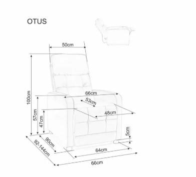 Кресло Signal Кресло SIGNAL OTUS Velvet Bluvel 14 раскладное (серый) арт. OTUSVSZ