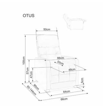 Кресло Signal Кресло SIGNAL OTUS Velvet Bluvel 40 раскладное (бежевый) арт. OTUSVCBE