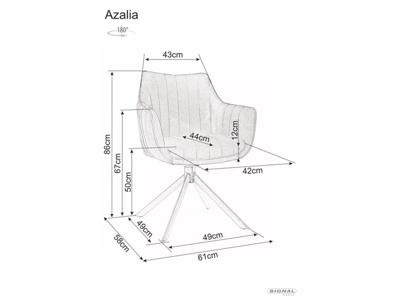 Стул Signal Стул SIGNAL AZALIA Brego 07 серый/черный, поворотный арт. AZALIABRCSZ