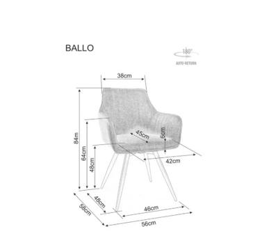 Стул Signal Стул кухонный SIGNAL BALLO Brego 18 (серый/черный) арт. BALLOBRCCSZ