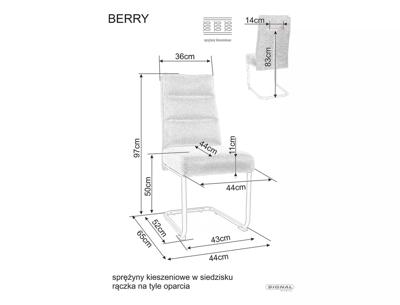 Стул Signal Стул SIGNAL BERRY Brego 18 серый/черный арт. BERRYBRCCSZ
