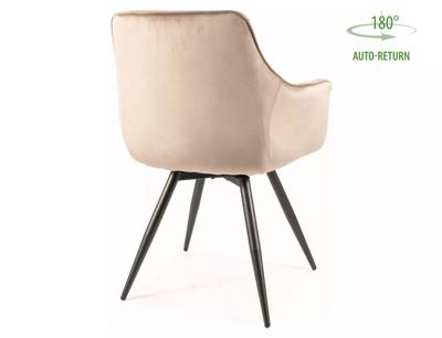 Стул Signal Стул SIGNAL MANGO Velvet Bluvel 40 темно-бежевый/черный, поворотный арт. MANGOVCCBE