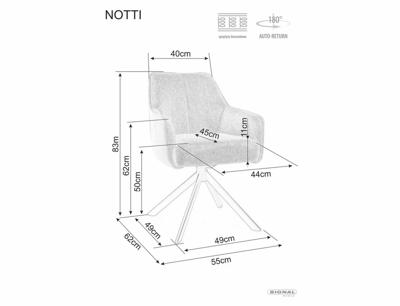 Стул Signal Стул SIGNAL NOTTI Brego 18 серый/черный, поворотный арт. NOTTIBRCCSZ