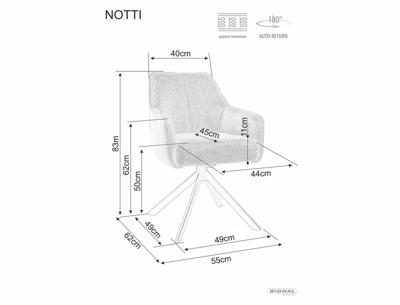 Стул Signal Стул SIGNAL NOTTI Brego 77 оливковый/черный, поворотный арт. NOTTIBRCOL