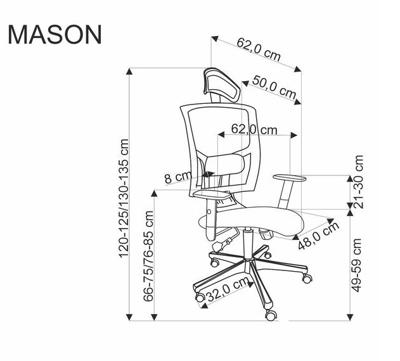 Кресло компьютерное Halmar Кресло компьютерное HALMAR MASON черный арт. V-CH-MASON-FOT