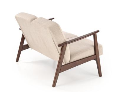Кресло Halmar Диван HALMAR MILANO 2S tap. Castel 15 бежевый/орех арт. V-PL-MILANO_2S-SOFA-BEZOWY