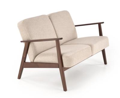 Кресло Halmar Диван HALMAR MILANO 2S tap. Castel 15 бежевый/орех арт. V-PL-MILANO_2S-SOFA-BEZOWY