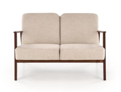 Кресло Halmar Диван HALMAR MILANO 2S tap. Castel 15 бежевый/орех арт. V-PL-MILANO_2S-SOFA-BEZOWY