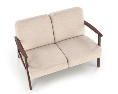 Кресло Halmar Диван HALMAR MILANO 2S tap. Castel 15 бежевый/орех арт. V-PL-MILANO_2S-SOFA-BEZOWY