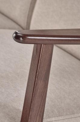 Кресло Halmar Диван HALMAR MILANO 2S tap. Castel 15 бежевый/орех арт. V-PL-MILANO_2S-SOFA-BEZOWY
