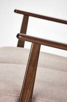 Кресло Halmar Диван HALMAR MILANO 2S tap. Castel 15 бежевый/орех арт. V-PL-MILANO_2S-SOFA-BEZOWY