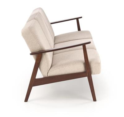 Кресло Halmar Диван HALMAR MILANO 3S tap. Castel 15 бежевый/орех арт. V-PL-MILANO_3S-SOFA-BEZOWY