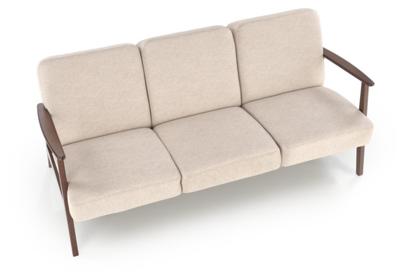 Кресло Halmar Диван HALMAR MILANO 3S tap. Castel 15 бежевый/орех арт. V-PL-MILANO_3S-SOFA-BEZOWY