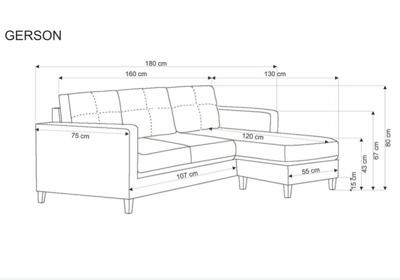 Кресло Halmar Диван HALMAR GERSON бежевый арт. V-CH-GERSON-SOFA-BEZOWY