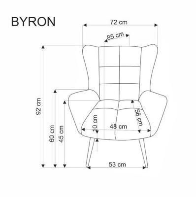 Кресло Halmar Кресло HALMAR BYRON серый/черный арт. V-CH-BYRON-FOT-POPIELATY