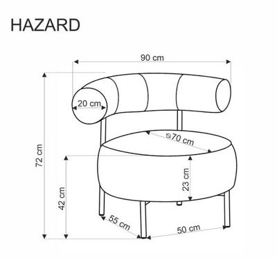 Кресло Halmar Кресло HALMAR HAZARD корица/черный арт. V-CH-HAZARD-FOT-CYNAMONOWY