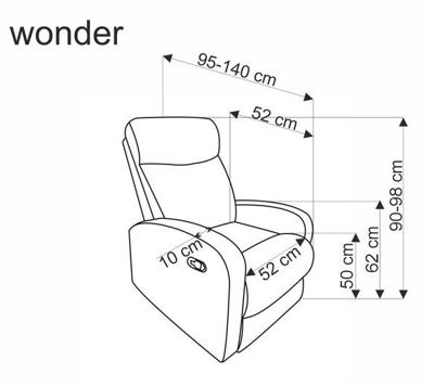 Кресло Halmar Кресло HALMAR WONDER раскладное, горчичный арт. V-CH-WONDER-FOT-MUSZTARDOWY
