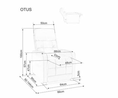 Кресло Signal Кресло SIGNAL OTUS Velvet Bluvel 19 раскладное, черный арт. OTUSVC