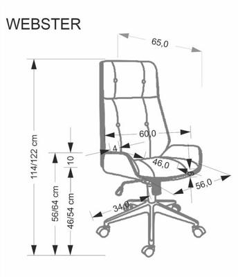 Кресло компьютерное Halmar Кресло компьютерное HALMAR WEBSTER бежевый/орех арт. V-CH-WEBSTER-FOT-BEZOWY