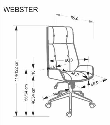 Кресло компьютерное Halmar Кресло компьютерное HALMAR WEBSTER черный/орех арт. V-CH-WEBSTER-FOT-CZARNY