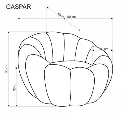Кресло Halmar Кресло HALMAR GASPAR 2 горчичный арт. V-CH-GASPAR_2-FOT-MUSZTARDOWY