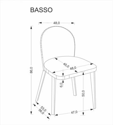 Стул Halmar Стул HALMAR BASSO бежевый/орех светлый арт. V-PL-N-BASSO-J.ORZECH/CREMONA14