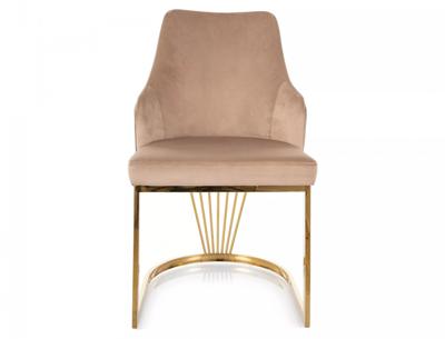 Стул Signal Стул SIGNAL ALURE Velvet Bluvel 28 бежевый/золотой арт. ALUREVZLBE