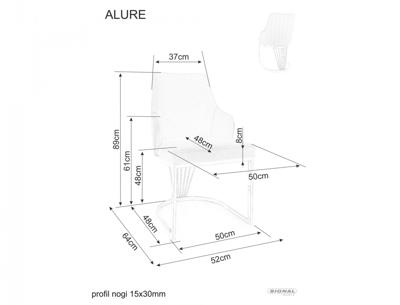 Стул Signal Стул SIGNAL ALURE Velvet Bluvel 28 бежевый/золотой арт. ALUREVZLBE