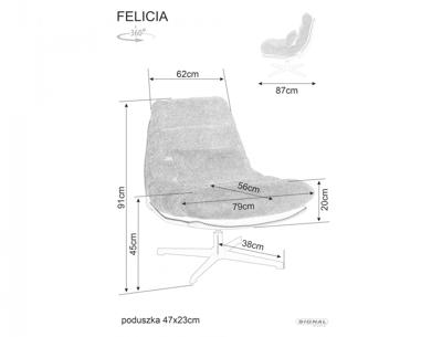 Кресло Signal Кресло SIGNAL FELICIA Raven 18 (темно-серый/серый/черный мат) арт. FELICIARCSZ