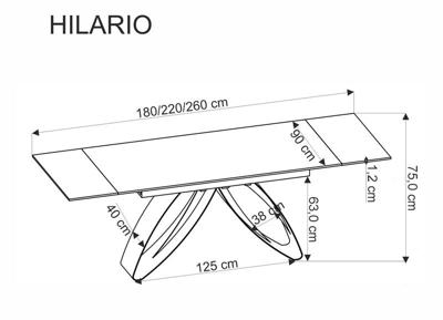 Стол Halmar Стол обеденный Halmar HILARIO 180 (орех/черный) арт. V-CH-HILARIO-ST-ORZECHOWY