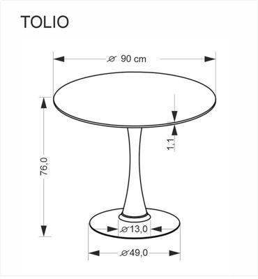 Стол Halmar Стол обеденный Halmar TOLIO 90 (травертин/кашемир) арт. V-CH-TOLIO-ST