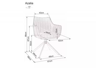 Стул Signal Стул SIGNAL AZALIA Brego 22 светло-бежевый/черный, поворотный арт. AZALIABRCJBE22