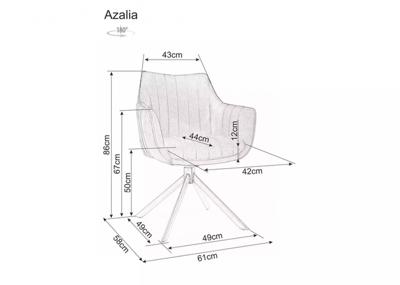 Стул Signal Стул SIGNAL AZALIA Velvet Bluvel 38 капучино/черный, поворотный арт. AZALIAVCCA