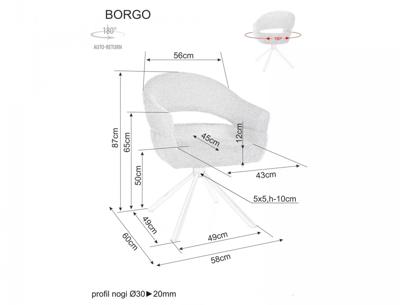Стул Signal Стул SIGNAL BORGO Raven 18 темно-серый/черный, поворотный арт. BORGORCCSZ