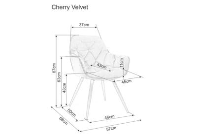 Стул Signal Стул кухонный Signal CHERRY Velvet Bluvel 38 (капучино/черный) арт. CHERRYVCCA