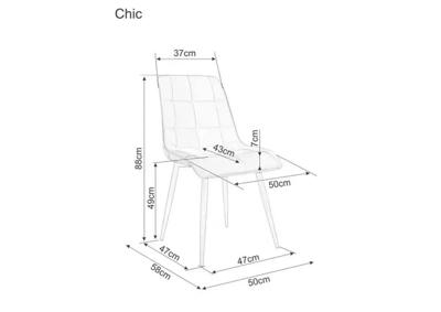 Стул Signal Стул кухонный Signal CHIC Brego 22 (светло-бежевый/кашемир) арт. CHICBRKJBE