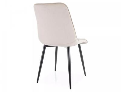 Стул Signal Стул SIGNAL CHIC Velvet Bluvel 30 светло-бежевый/черный арт. CHICVCJBE
