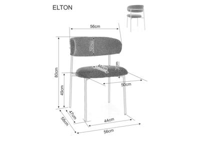 Стул Signal Стул кухонный Signal ELTON Brego 34 (бежевый/кашемир) арт. ELTONBRKBE