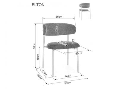 Стул Signal Стул кухонный Signal ELTON D Brego 22 (светло-бежевый/дуб) арт. ELTONDBRDBE