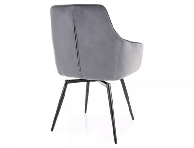 Стул Signal Стул кухонный Signal MARLO Velvet Bluvel 14 поворотный (серый/черный) арт. MARLOVCSZ
