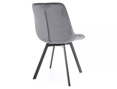 Стул Signal Стул кухонный Signal MONTI Velvet Bluvel 14 поворотный (серый/черный) арт. MONTIVCSZ