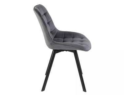 Стул Signal Стул кухонный Signal MONTI Velvet Bluvel 14 поворотный (серый/черный) арт. MONTIVCSZ