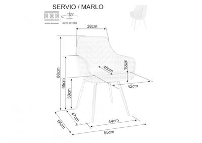 Стул Signal Стул кухонный Signal SERVIO Brego 31 поворотный (светло-бежевый/черный) арт. SERVIOBRCJBE