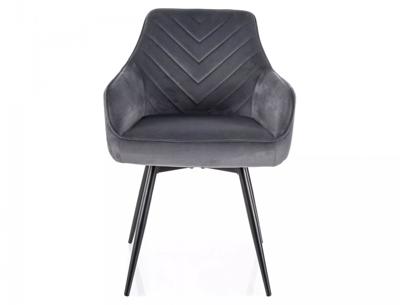Стул Signal Стул кухонный Signal SERVIO Velvet Bluvel 14 поворотный (серый/черный) арт. SERVIOVCSZ