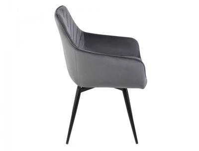 Стул Signal Стул кухонный Signal SERVIO Velvet Bluvel 14 поворотный (серый/черный) арт. SERVIOVCSZ